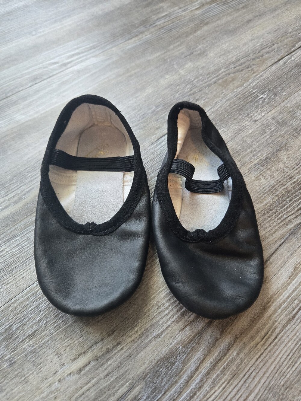 Kids 10 12mBlack Ballet Flats with Elastic Strap